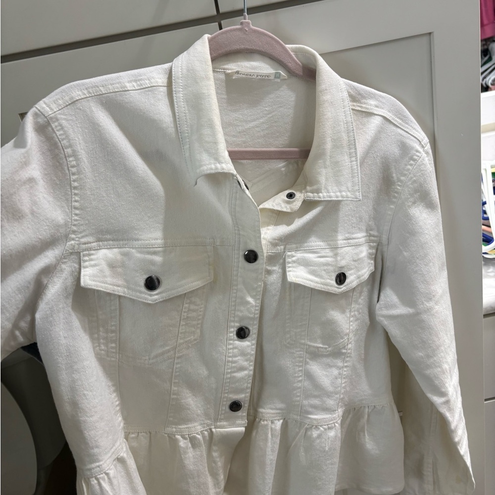 Ladies off white denim jacket